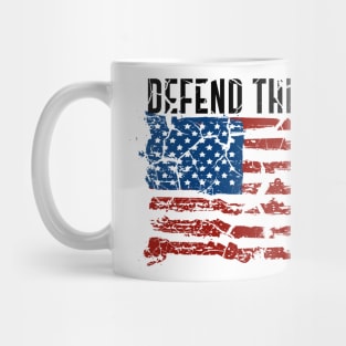 Defend The Police American Flag Mug